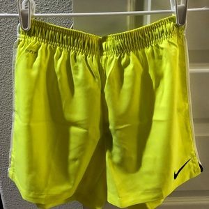 Nike Neon yellow shorts